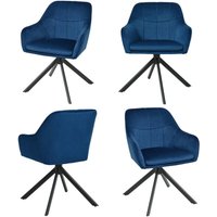 Goeurvant Moderner Esszimmerstühle mit dicker Doppelsitzpolsterung, breiter Rückenlehne und ergonomischen Armlehnen - 4er Set - Dunkelblau Goeurvant Moderner Esszimmerstühle mit dicker Doppelsitzpolsterung, breiter Rückenlehne und ergonomischen Armlehnen - 4er Set - Dunkelblau von GOEURVANT