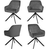 Goeurvant Moderner Esszimmerstühle mit dicker Doppelsitzpolsterung, breiter Rückenlehne und ergonomischen Armlehnen - 4er Set - Dunkelgrau Goeurvant Moderner Esszimmerstühle mit dicker Doppelsitzpolsterung, breiter Rückenlehne und ergonomischen Armlehnen - 4er Set - Dunkelgrau von GOEURVANT