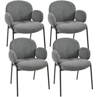 Moderne Esszimmerstühle mit verstellbaren Füßen, skandinavischer Stil, ideal für Esszimmer, Wohnzimmer oder Büro - 4er Set - Dunkelgrau - Goeurvant Moderne Esszimmerstühle mit verstellbaren Füßen, skandinavischer Stil, ideal für Esszimmer, Wohnzimmer oder Büro - 4er Set - Dunkelgrau - Goeurvant von GOEURVANT