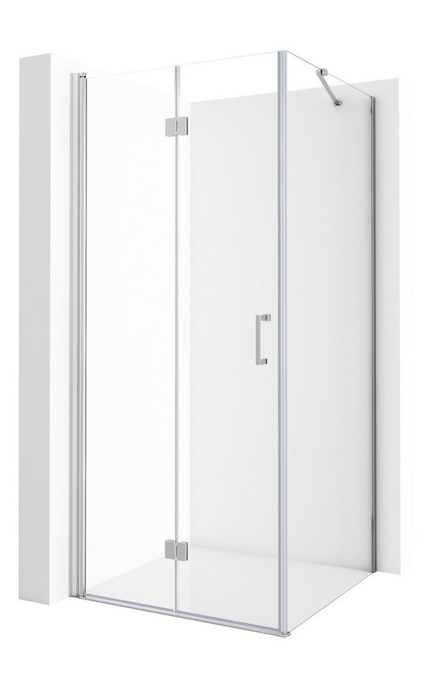 GOEZES Eckdusche 90x75 90x80 100x80 H:195cm Duschkabine mit Seitenwand Eckeinstieg, NANO Sicherheitsglas, Duschtür 180º Faltbar Falttür Scharniertür, mit 75/80/90cm Seitenglas, öffnet sich nach innen und auße, Rechts-und Links montierbar GOEZES Eckdusche 90x75 90x80 100x80 H:195cm Duschkabine mit Seitenwand Eckeinstieg, NANO Sicherheitsglas, Duschtür 180º Faltbar Falttür Scharniertür, mit 75/80/90cm Seitenglas, öffnet sich nach innen und auße, Rechts-und Links montierbar von GOEZES