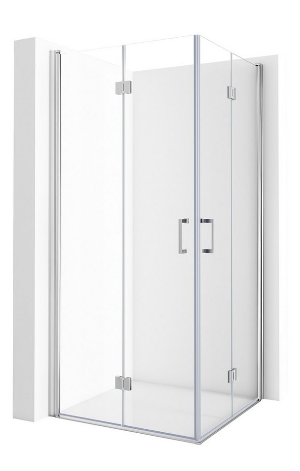 GOEZES Eckdusche Falttür 90x75 100x80 100x100 H:195cm Duschkabine Eckeinstieg Faltbar, BxT: 70x70 cm, NANO Sicherheitsglas, Duschtür aus glas, 180º Falt Drehtür, mit Alu-Bodenleiste, Aluprofil, öffnet sich nach innen und auße, Rechts-und Links montierbar GOEZES Eckdusche Falttür 90x75 100x80 100x100 H:195cm Duschkabine Eckeinstieg Faltbar, BxT: 70x70 cm, NANO Sicherheitsglas, Duschtür aus glas, 180º Falt Drehtür, mit Alu-Bodenleiste, Aluprofil, öffnet sich nach innen und auße, Rechts-und Links montierbar von GOEZES