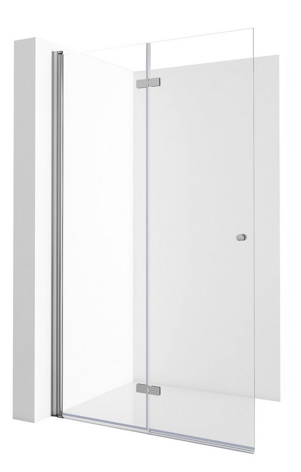 GOEZES Walk-in-Dusche Walk in Duschwand Duschabtrennung faltbar für dusche, 5mm Sicherheitsglas, (Falttür Drehfalttür Glaswand, 66 71 76 86 96 116cm), komplett faltbar von GOEZES