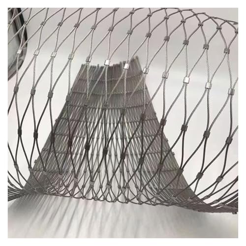 Edelstahl Netz Edelstahl Gitter Mehrzweck Gartennetz Hohe Lichtdurchlässigkeit für Terrassen, Landschaftsbereiche, Fußballplätze(2x5m/6.56x16.4ft) von GOFQB
