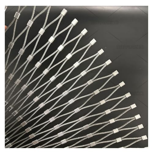 GOFQB Edelstahl Netz Kletterpflanzen Netz Metallgitter Langlebig und Robust Leichte Konstruktion für Terrassen, Landschaftsbereiche, Fußballplätze, 2mm, 10cm(3x6m/9.84x19.68ft) von GOFQB