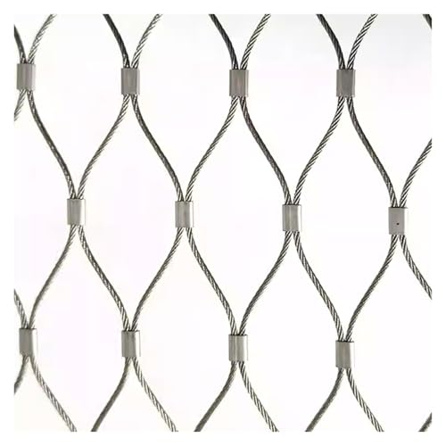 GOFQB Edelstahl Netz Stahl Netz Anpassbares Stabiles Netz Mit Einheitlicher Maschenweite für Bauernhöfe, Häuser, Heimwerker, 10cm, 1.2mm(4x10m/13.12x32.8ft) von GOFQB