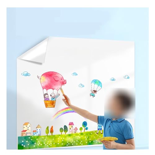 GOFQB Magnetisches, trocken abwischbares Whiteboard-Papier Leicht zu beschreibende und zu reinigende, trocken abwischbare Tafel mit Marker für: Kinder, Büro, Zuhause, (Size:0.45x5m) von GOFQB
