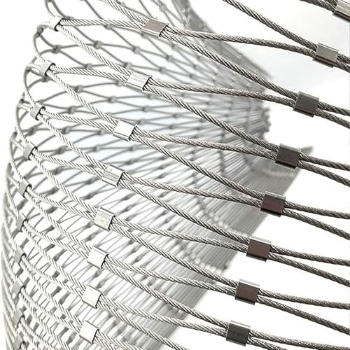Gartenseil Netz Flexibel Installierbar Belüftet und Lichtdurchlässig Drahtgeflecht für Garten, Fenster, Treppen und Absturzsicherung(2x2m/6.56x6.56ft) von GOFQB