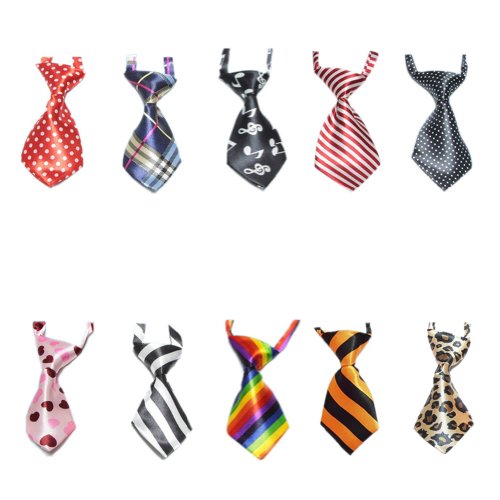 GOGO 10 Stücke Katze Hund Krawatten, Halsband Haustiere Krawatte, Haustier Fliegen Hundehalsband für Feiertagsfest von GOGO