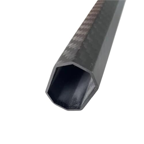 2 Stück hochfestes 3K-Twill-Verbundmaterial, matt außen, Carbon-Rahmenrohr, 30 x 20 x 500 mm achteckiges Kohlefaserrohr for Drohnen-UAV-Arm(30x20x500x1.5mm) von GOHAPY