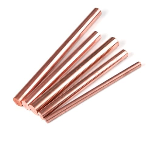 Kupferrundstab, Länge 500 mm, Kupferstäbe zur Erdung im Garten, Durchmesser 0,8–3 mm, Kupfererdungsstab, 5 Stück(2.3x500mm) von GOHAPY