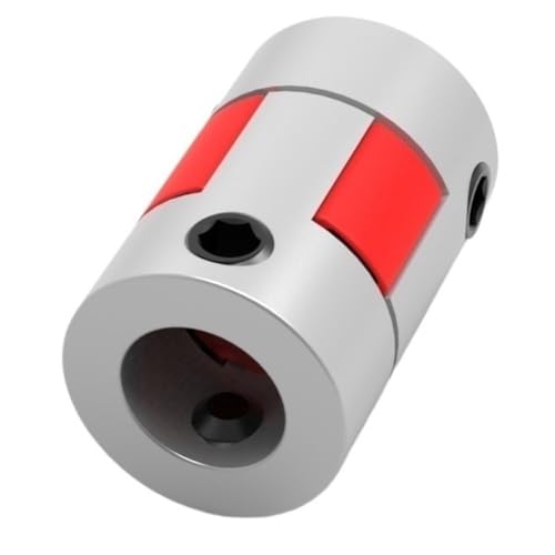 XB D14L22 Zweibackenkupplung, D1/D2-3 3,17 4 5 6 6,35 7 8 mm Aluminium-Pflaumen-Flexible Wellenkupplung for CNC-Maschinen, 1 Stück(8mm x 8mm) von GOHAPY