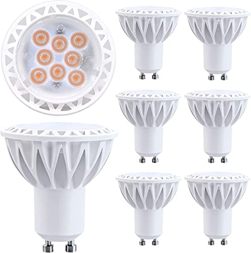 GU10 LED Warmweiss Dimmbar 5W 2700K AC220-240V GU10 LED Spot Light Glühbirnen 6 Stück,GU10 LED 450Lm 38° Abstrahlwinkel Lampe Ersetzt 50W Halogen Warmweiß, für Landschaft Einbau und Track Lighting von GOHDLAMP