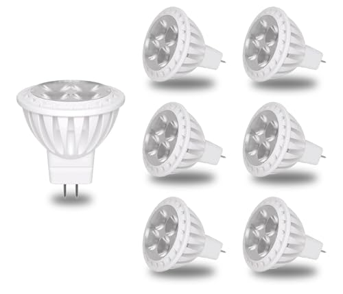 GOHDLAMP GU4 LED Warmweiß Spot Light MR11 LED Glühbirnen Nicht Dimmbar 6 Stück, GU4 LED 12V 3W Ersetzt 30W Halogenlampen Reflektor, 2700K 540LM AC/DC 11V-14V, GU4.0-Sockel von GOHDLAMP
