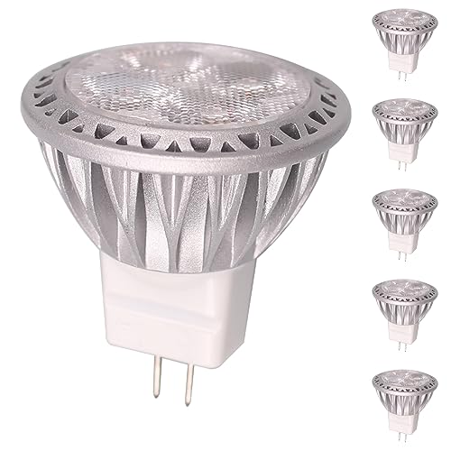 GU4 LED Kaltweiss 6000K 12V 3W MR11 LED 250lm 6er, Nicht Dimmbar 3W Ersetzen 35W Halogen-Äquivalent, Kaltweiß Glühbirnen Spot-Licht Aluminium Lampen für Landschaftsschienenbeleuchtung im Freien von GOHDLAMP