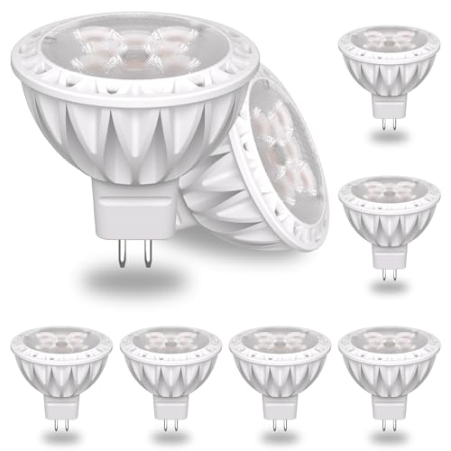 GU5.3 LED Warmweiß Leuchtmittel 2700K MR16 LED Spot Light Glühbirnen 6 Stück,Nicht Dimmbar 5W 12V MR16 LED Bulb 450Lm 38° Abstrahlwinkel Lampe, für Landschaft Einbau und Track Lighting von GOHDLAMP