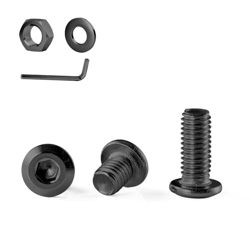 GOHODOMINO M5×12mm 20 Stück Flachkopfschrauben mit Innensechskant Edelstahl A2 V2A Vollgewinde Schwarzes Oxid mit Sechskantschlüssel GOHODOMINO M5×12mm 20 Stück Flachkopfschrauben mit Innensechskant Edelstahl A2 V2A Vollgewinde Schwarzes Oxid mit Sechskantschlüssel von GOHODOMINO