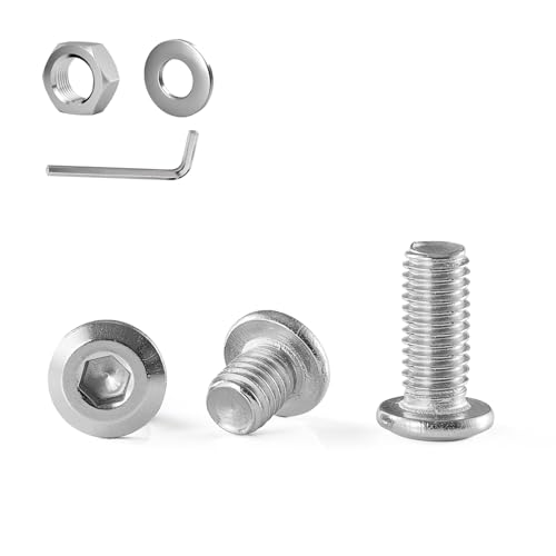 GOHODOMINO M5×16mm 20 Stück Flachkopfschrauben mit Innensechskant Edelstahl A2 V2A Vollgewinde mit Sechskantschlüssel GOHODOMINO M5×16mm 20 Stück Flachkopfschrauben mit Innensechskant Edelstahl A2 V2A Vollgewinde mit Sechskantschlüssel von GOHODOMINO