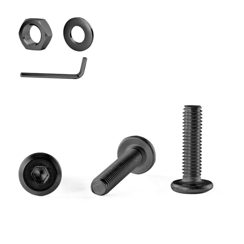 GOHODOMINO M5×18mm 20 Stück Flachkopfschrauben mit Innensechskant Edelstahl A2 V2A Vollgewinde Schwarzes Oxid mit Sechskantschlüssel GOHODOMINO M5×18mm 20 Stück Flachkopfschrauben mit Innensechskant Edelstahl A2 V2A Vollgewinde Schwarzes Oxid mit Sechskantschlüssel von GOHODOMINO