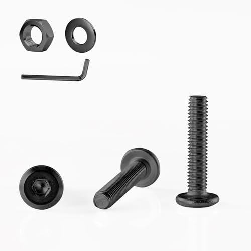GOHODOMINO M5×30mm 20 Stück Flachkopfschrauben mit Innensechskant Edelstahl A2 V2A Vollgewinde Schwarzes Oxid mit Sechskantschlüssel GOHODOMINO M5×30mm 20 Stück Flachkopfschrauben mit Innensechskant Edelstahl A2 V2A Vollgewinde Schwarzes Oxid mit Sechskantschlüssel von GOHODOMINO