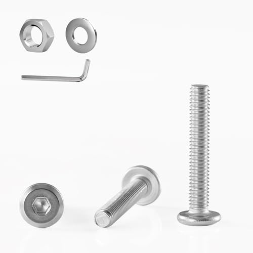 GOHODOMINO M5×40mm 20 Stück Flachkopfschrauben mit Innensechskant Edelstahl A2 V2A Vollgewinde mit Sechskantschlüssel GOHODOMINO M5×40mm 20 Stück Flachkopfschrauben mit Innensechskant Edelstahl A2 V2A Vollgewinde mit Sechskantschlüssel von GOHODOMINO