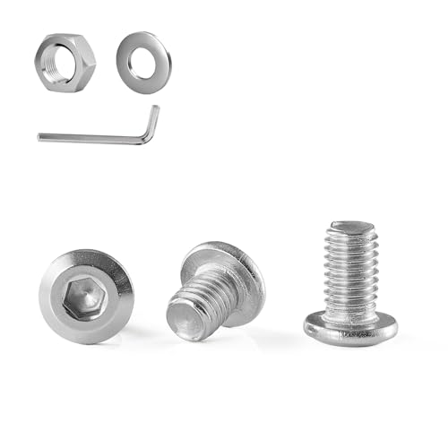 GOHODOMINO M5×8mm 20 Stück Flachkopfschrauben mit Innensechskant Edelstahl A2 V2A Vollgewinde mit Sechskantschlüssel GOHODOMINO M5×8mm 20 Stück Flachkopfschrauben mit Innensechskant Edelstahl A2 V2A Vollgewinde mit Sechskantschlüssel von GOHODOMINO