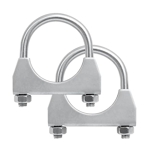 2 Stück Auspuffschelle, ø54 mm Bügelschelle, Rohrschelle, Edelstahl Auspuffrohrschelle, für Auspuffrohr U-förmige, Rohrverbindungen 2 Stück Auspuffschelle, ø54 mm Bügelschelle, Rohrschelle, Edelstahl Auspuffrohrschelle, für Auspuffrohr U-förmige, Rohrverbindungen von GOIEHIR