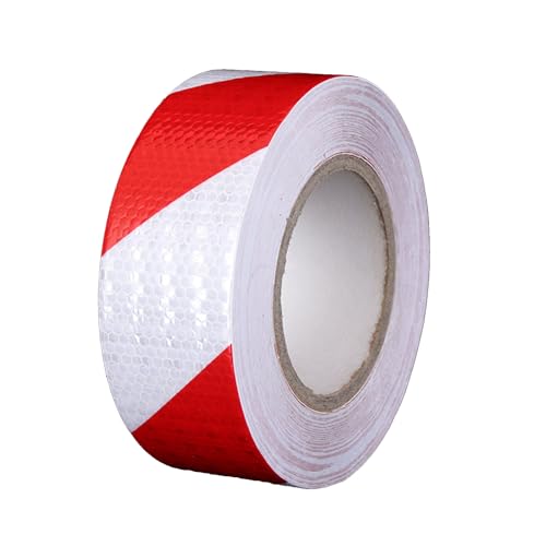 GOIEHIR 25m × 5cm Reflektierendes Band, Selbstklebend Reflektorband Rot Weiß, Warnaufkleber Reflektorband, für Warnmarkierung Sicherheit GOIEHIR 25m × 5cm Reflektierendes Band, Selbstklebend Reflektorband Rot Weiß, Warnaufkleber Reflektorband, für Warnmarkierung Sicherheit von GOIEHIR