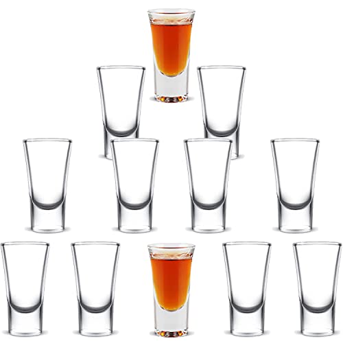 Schnapsgläser 30ml, 12 Stücke Shotgläser Set, Shotgläser aus Glas für Brandy, Whisky, Tequila, Gin, Wodka von GOIEHIR