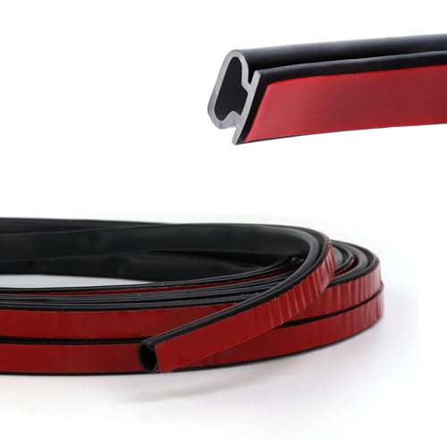 HaustüR Gummidichtung Selbstklebend Wasserdicht,Dichtungsband Türdichtung Selbstklebend,Schallschutz Fensterdichtung Abdichtungsband Anti Kollision,Door Seal Dichtungsgummi (7m,Schwarz) von GOIEHIR