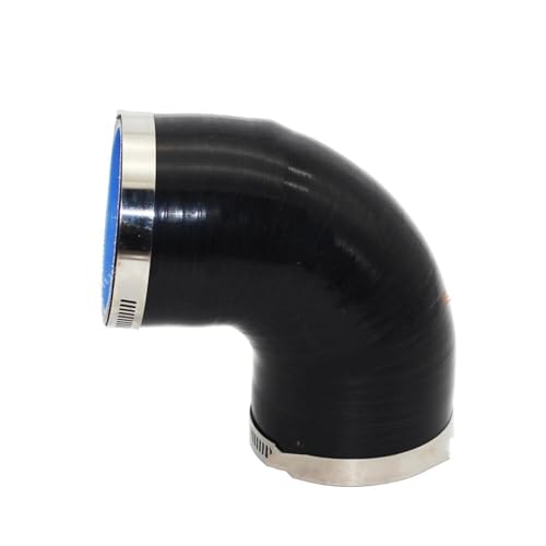 Turbo-Ansaugrohr Universal-Silikonschlauch, 90-Grad-Anschluss, Auto-Ladeluftkühler, Turbo-Ansaugrohr-Kupplung, Schwarz, Verschiedene Größen AIR Intake Turbo(Farbe:76MM) von GOINTDJD