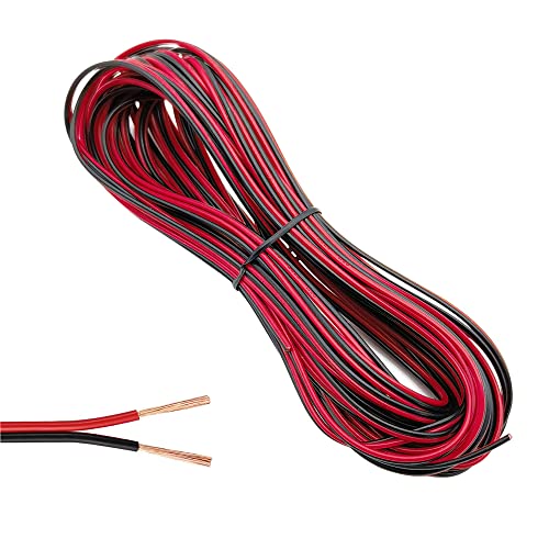 GOIYZTTR 10M 22AWG Elektrodraht Rot und Schwarz Elektrischer Draht Kabel Weiche und Flexible 2 Adriges PVC-Kabel für LED Streifen und Elektronische Verdrahtung von GOIYZTTR