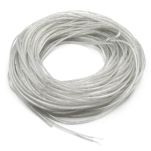 GOIYZTTR 30M PVC Flexible Cable Transparent 2 Adrig Elektrokabel Transparent 28 AWG PVC Stromkabel Flach Außendurchmesser 1.6 * 3.2mm Für Haushaltsgeräten mit Geringem Stromverbrauch von GOIYZTTR