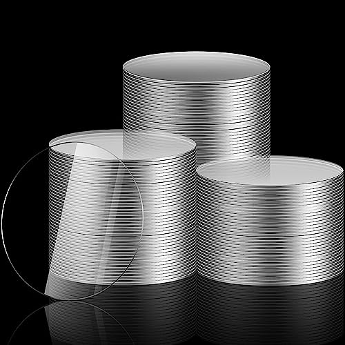 GOIYZTTR 50 Stück Klarer Acryl Kreis, Runde Acrylscheibe 0.1 cm Dicke Klare Acrylplatten Geeignet für Bilderrahmenmalerei, DIY-Kunsthandwer(7.5 * 0.1cm) von GOIYZTTR