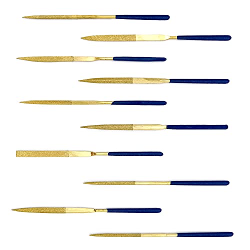 GOIYZTTR 10 Stück Diamant Nadelfeilen Set Mini Diamond Files Diamantbeschichtete Feilen für DIY Handwerk Holzbearbeitung Polieren 3 * 140mm von GOIYZTTR