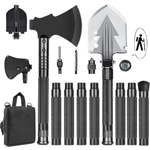 GOJAWAY Outdoor Camping Gear Schaufel Axt Survival Kit, 139,7 cm Trekking Off Road Kit für Abenteuer Garten Einstieg Auto Notfall Heavy Duty Kaltstahl Klappspaten GOJAWAY Outdoor Camping Gear Schaufel Axt Survival Kit, 139,7 cm Trekking Off Road Kit für Abenteuer Garten Einstieg Auto Notfall Heavy Duty Kaltstahl Klappspaten von GOJAWAY