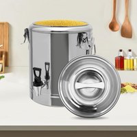 20L Edelstahl Warmhaltebehälter Speisenwärmer isolierter Eimer Thermo Kaltbehälter mit Deckel für Party, Picknick im freien, buffets von GOJOY