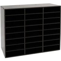 24 Fächer Literatur Organizer, 74x30x60cm Schreibtischablage, Dokument Datei Rack, Postsortierer Aktenhalter, Abnehmbare Partition (schwarz) von GOJOY