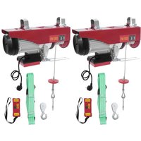 2er-Set Elektrische Seilwinde 1000kg mit Funkfernbedienung, 1800W Motorwinde, 12m Stahlseil, 10m/min Hubgeschwindigkeit, inkl. 2x Gurte & 2x 2er-Set Elektrische Seilwinde 1000kg mit Funkfernbedienung, 1800W Motorwinde, 12m Stahlseil, 10m/min Hubgeschwindigkeit, inkl. 2x Gurte & 2x von GOJOY