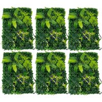 6 Stück Pflanzenwand, 60 x 40cm Künstlichen Pflanzen Pflanzenbild Persisches Blatt, Süßkartoffelblatt, Lavendel Fake Plants Room Decor für 6 Stück Pflanzenwand, 60 x 40cm Künstlichen Pflanzen Pflanzenbild Persisches Blatt, Süßkartoffelblatt, Lavendel Fake Plants Room Decor für von GOJOY