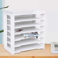 7-Tier Büro-Papier-Organizer für Schreibtisch Aktenhalter Desk Letter Tray weiß 7-Tier Büro-Papier-Organizer für Schreibtisch Aktenhalter Desk Letter Tray weiß von GOJOY