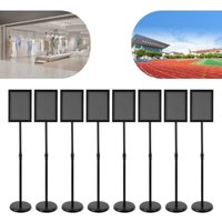 8er-Pack robuster, verstellbarer Stand-Displayständer, Plakathalter im A4-Format (schwarz), für Bars, Geschäfte, Hochzeiten, Messen von GOJOY