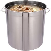 98L Edelstahltopf Mit Deckel Kochtopf aus Edelstahl Edelstahlkochtopf Kochtopf Multifunktionale Pfanne aus Rostfreiem Stahl Zum Kochen, Aufbewahren von GOJOY