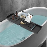 Badewannenablage Ablage Bambus Brett Tisch Tablett Wannen Brücke Auflage Regal Badewannentablett Ausziehbar, Badewannenablage Holz, Bathtub Tray 100% Badewannenablage Ablage Bambus Brett Tisch Tablett Wannen Brücke Auflage Regal Badewannentablett Ausziehbar, Badewannenablage Holz, Bathtub Tray 100% von GOJOY