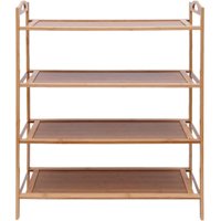 Bambus Standregal 60 cm Breit - 70 25 67 Badregal - Regal Holz für Küche Badezimmer Schrank Balkon - Badmöbel Schuhregal Küchenregal Stehend von GOJOY