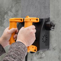 Betonfräse Elektrische 1200W, 1000-4000r/min Sanierungsfräse, Putzfräse Mauerfräse, 1-4mm Hobeltiefe, 15cm Breite, Wandhobelmaschine Walzenfräse von GOJOY