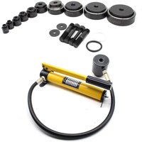 Blechlocher Lochstanze Zylinder Hydraulikpumpe Set im Koffer 15t Hydraulisch Cutting Die 16mm - 101mm von GOJOY