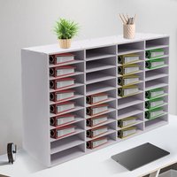 Dokumentenablage Briefablage Schreibtisch Organizer 4 x 9 Fächer Schreibtisch Briefablage Einlegeböden Ablagefächer Ablagesystem Desktop Aktenhalter von GOJOY