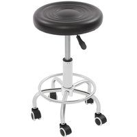 Drehhocker mit Rollen Höhenverstellbarer Drehhocker 44 cm bis 57 cm Rollhocker Funktionaler Arbeitshocker Studiohocker für Friseur Ästhetik Dentist von GOJOY