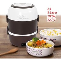 Elektrische Lunch Box Tragbare Speisenwärmer 3 Schichten 2L Mini Mikrowelle Multifunktionale Dampfgarer Beheizte Lunchbox Elektrische Lunch Box Tragbare Speisenwärmer 3 Schichten 2L Mini Mikrowelle Multifunktionale Dampfgarer Beheizte Lunchbox von GOJOY