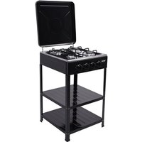 Gaskochfeld 4 Flammen, Erdgasherd mit 4 Brennern, Freistehender Naturgasherd mit 2 Etagen Regal und Deckel, Gasherd für Erdgas, Tragbarer Campingofen Gaskochfeld 4 Flammen, Erdgasherd mit 4 Brennern, Freistehender Naturgasherd mit 2 Etagen Regal und Deckel, Gasherd für Erdgas, Tragbarer Campingofen von GOJOY